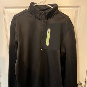 Fila sports men's quarter zip fleece, black XL
